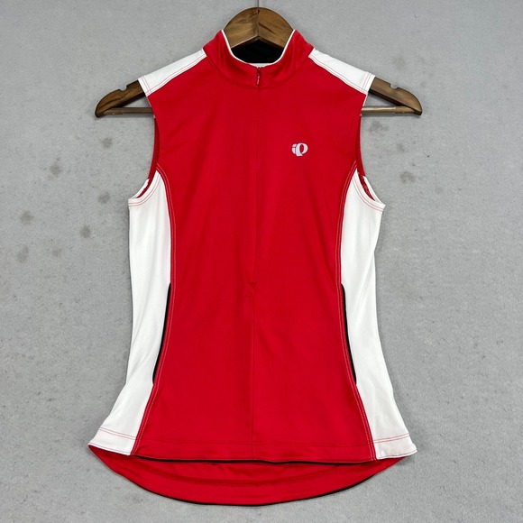 Pearl Izumi Select Womens Cycling Vest Full Zip Sleeveless Red White Size Small - Picture 1 of 7